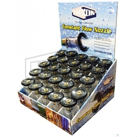 Dixon Constant Flow Nozzle Display, 3/4 in Garden Hose Thread Connection, 100 psi Pressure, 25.1 GPM Flow CNB75GHT-GD